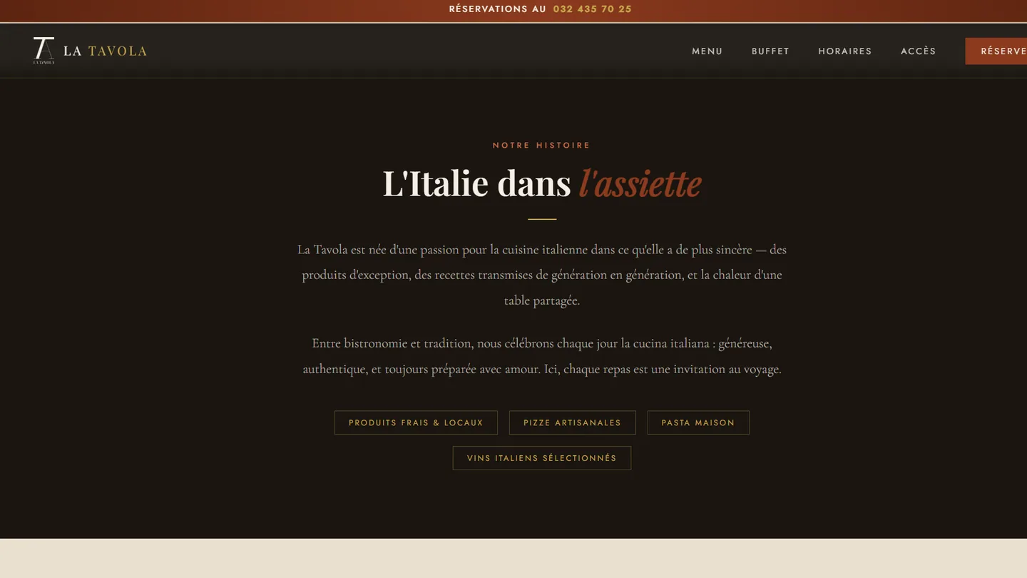 Screenshot of restaurantlatavola.ch